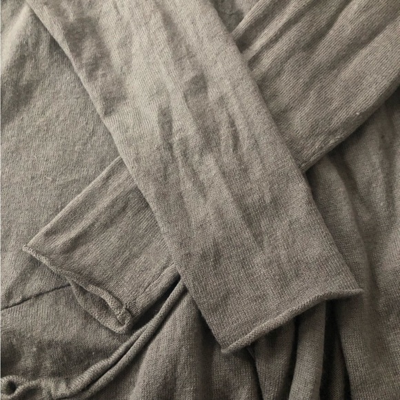 Aritzia Wilfred Silk Cashmere Waterfall Open Front Cardigan in Grey Size S - Picture 9 of 13